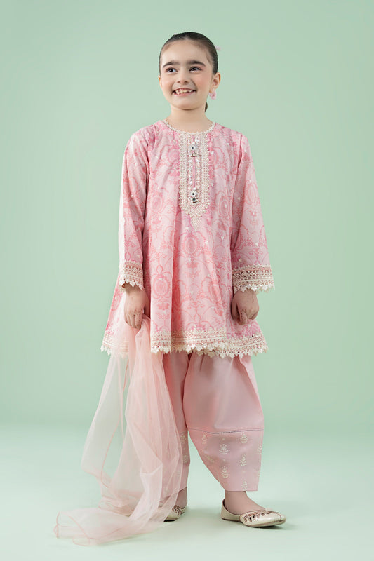 3 Piece Embroidered Lawn Suit - Kids Clothes - available at Maria Faisal in UK and USA