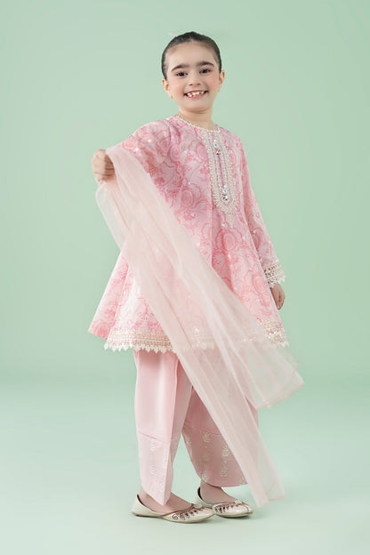 3 Piece Embroidered Lawn Suit - Kids Clothes - available at Maria Faisal in UK and USA