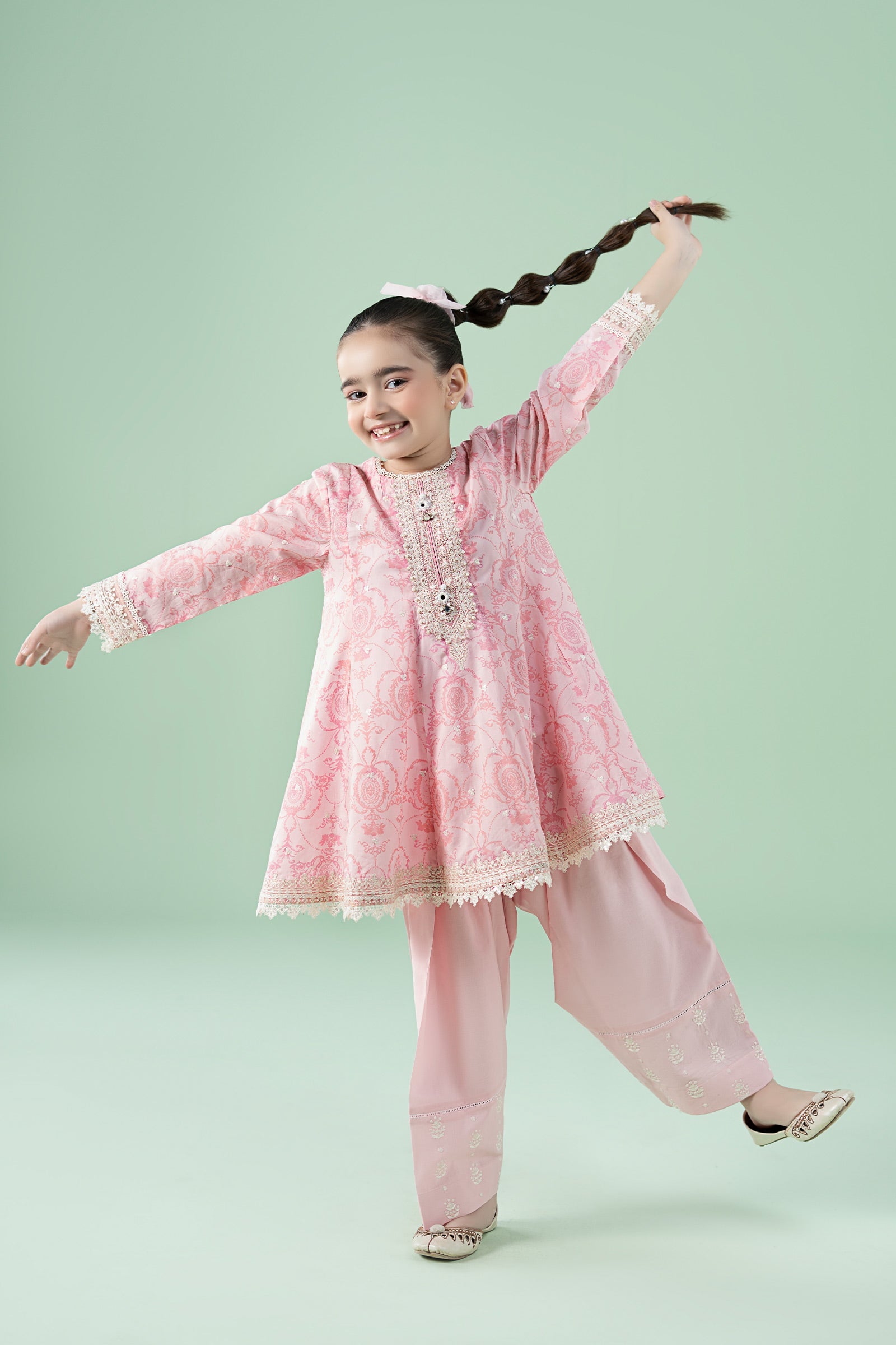 3 Piece Embroidered Lawn Suit - Kids Clothes - available at Maria Faisal in UK and USA