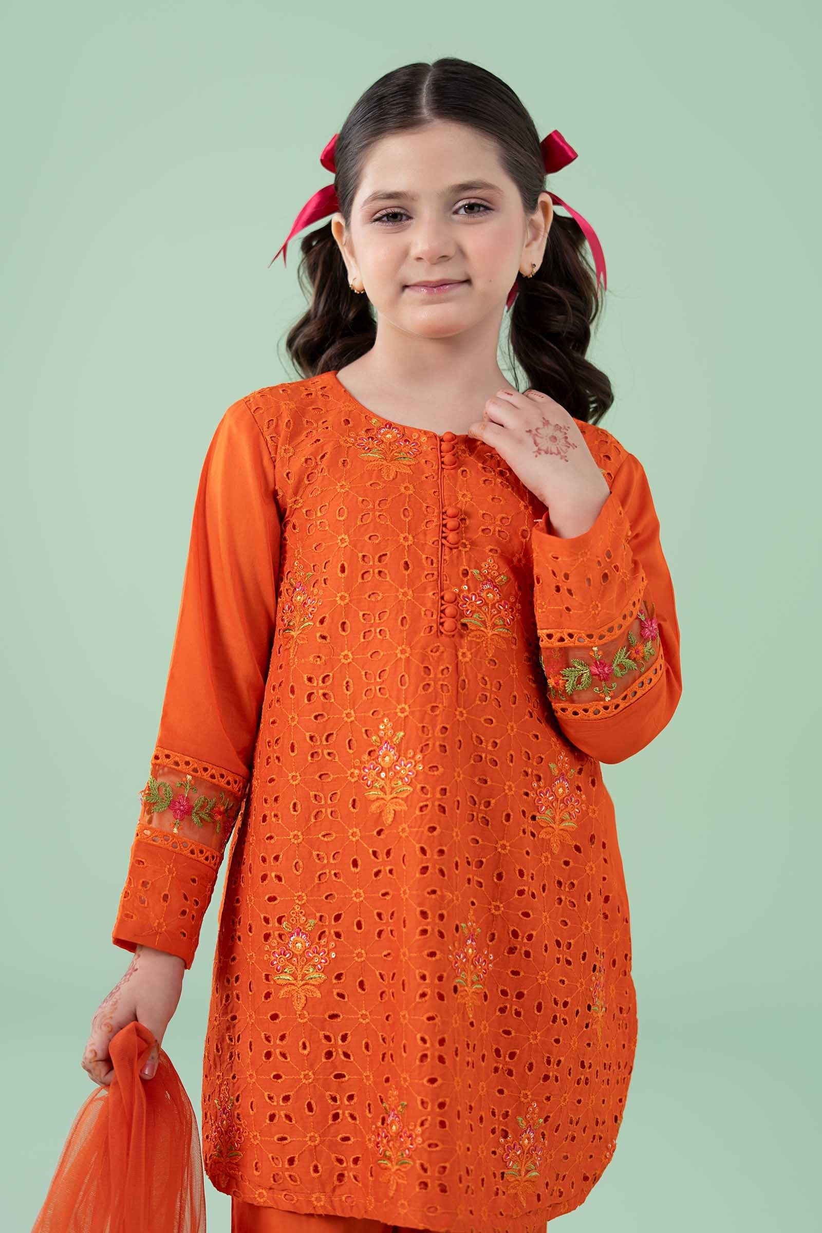 3 Piece Embroidered Lawn Suit - Kids Clothes - available at Maria Faisal in UK and USA