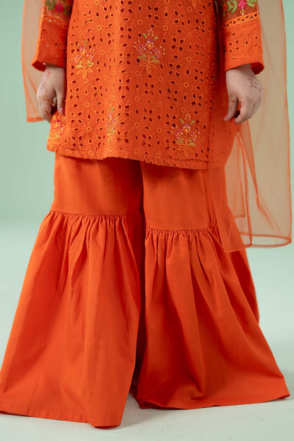 3 Piece Embroidered Lawn Suit - Kids Clothes - available at Maria Faisal in UK and USA