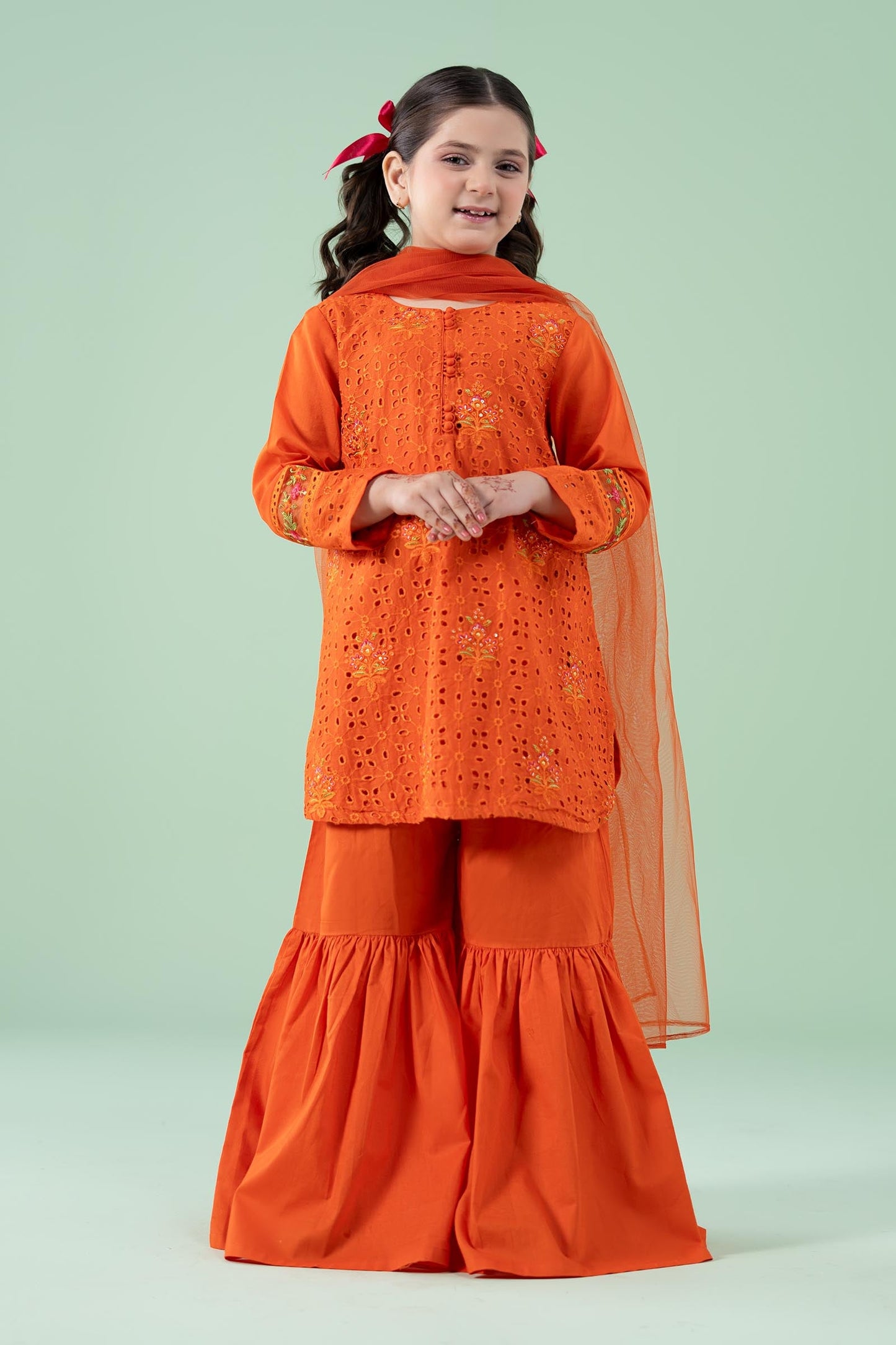 3 Piece Embroidered Lawn Suit - Kids Clothes - available at Maria Faisal in UK and USA