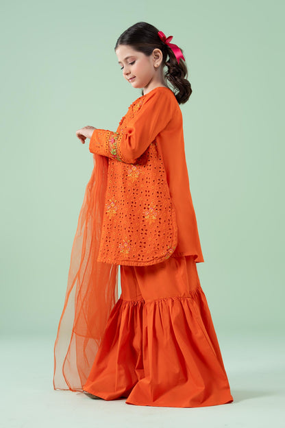 3 Piece Embroidered Lawn Suit - Kids Clothes - available at Maria Faisal in UK and USA
