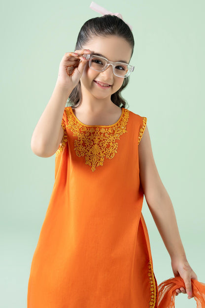 3 Piece Embroidered Lawn Suit - Kids Clothes - available at Maria Faisal in UK and USA