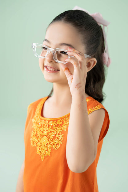 3 Piece Embroidered Lawn Suit - Kids Clothes - available at Maria Faisal in UK and USA