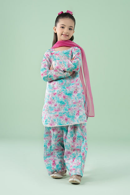 3 Piece Embroidered Lawn Suit - Kids Clothes - available at Maria Faisal in UK and USA
