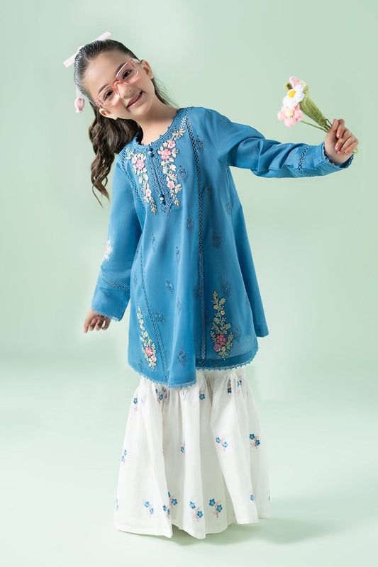 3 Piece Embroidered Lawn Suit - Kids Clothes - available at Maria Faisal in UK and USA