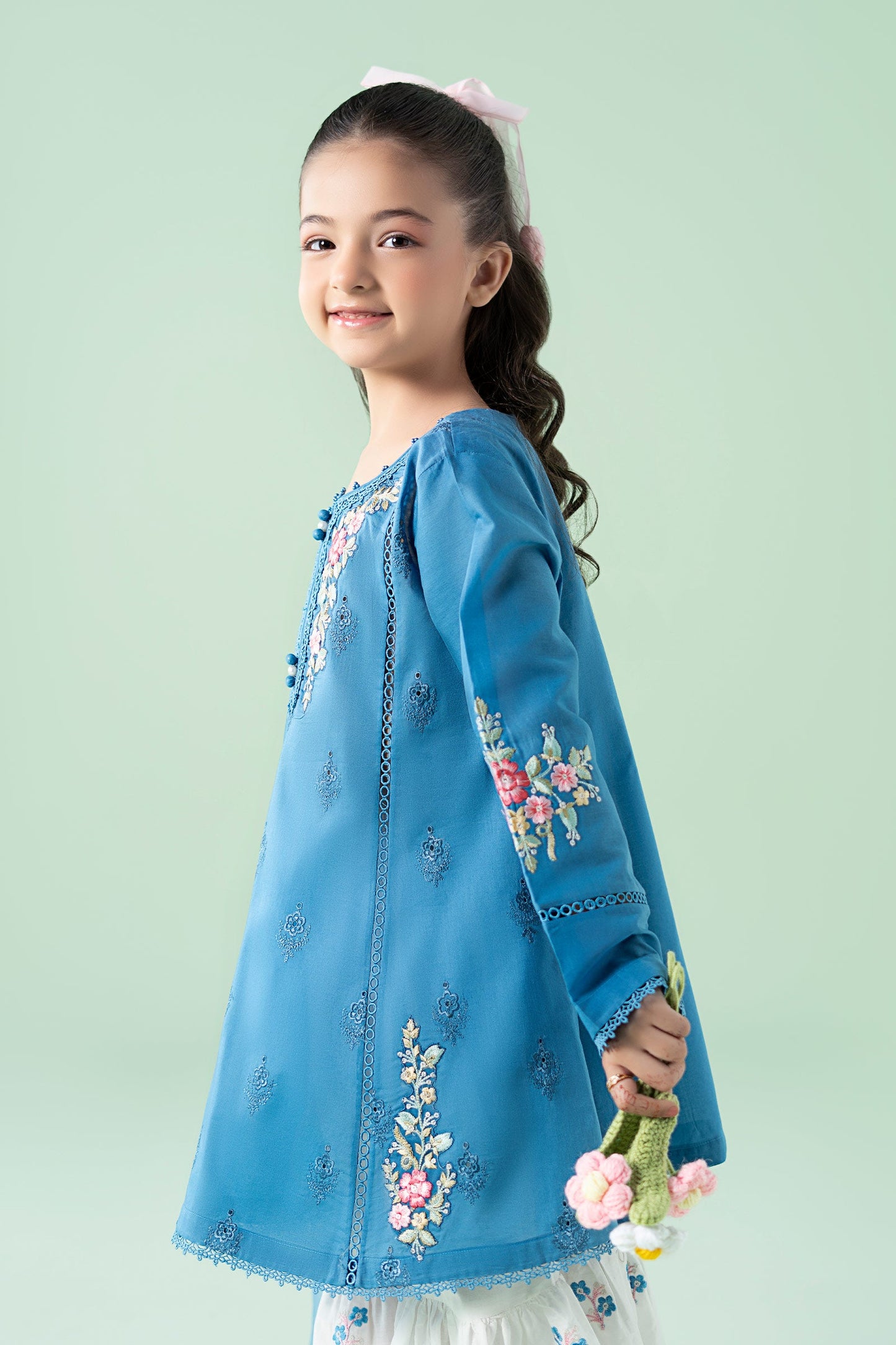 3 Piece Embroidered Lawn Suit - Kids Clothes - available at Maria Faisal in UK and USA