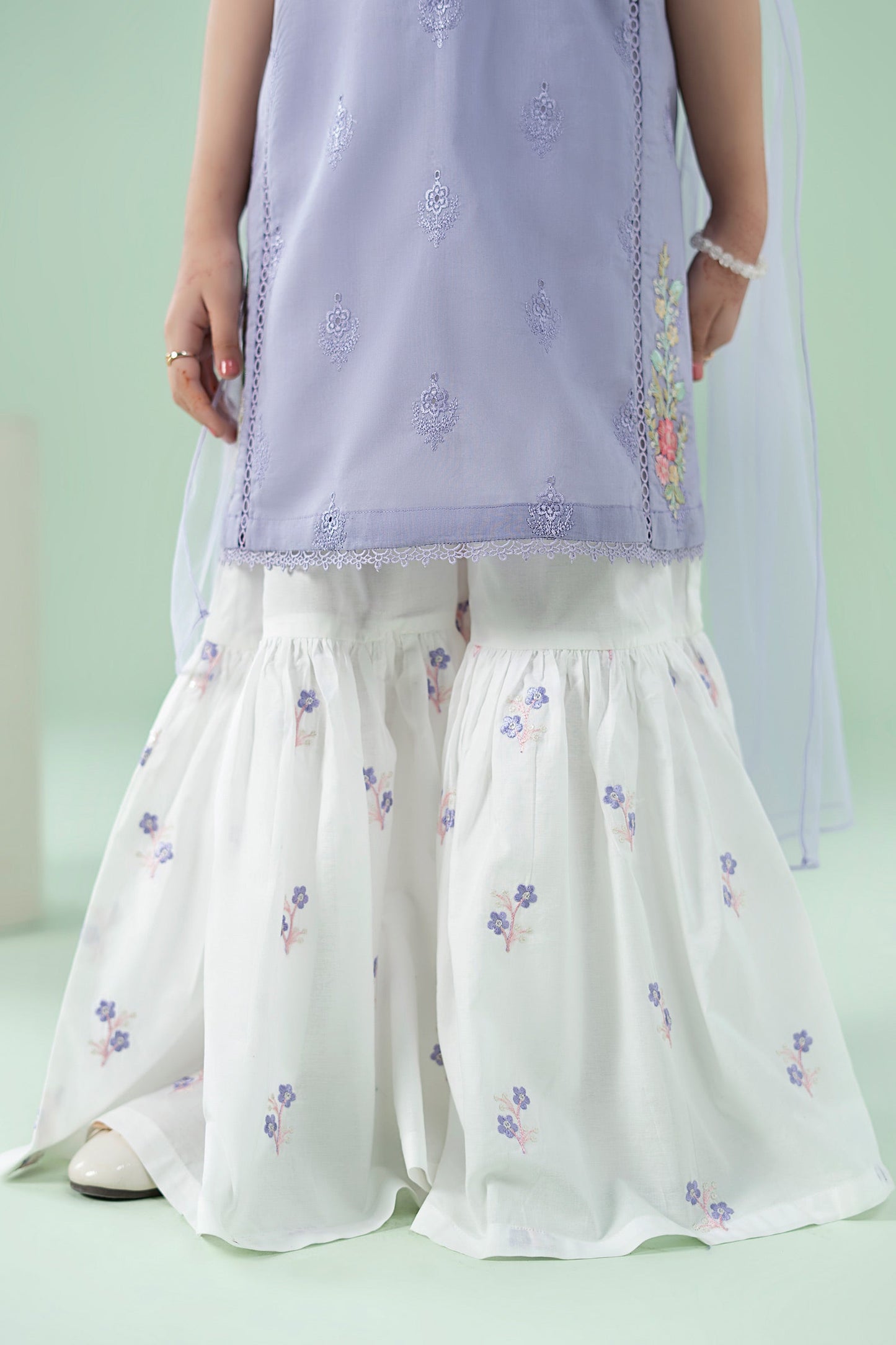 3 Piece Embroidered Lawn Suit - Kids Clothes - available at Maria Faisal in UK and USA