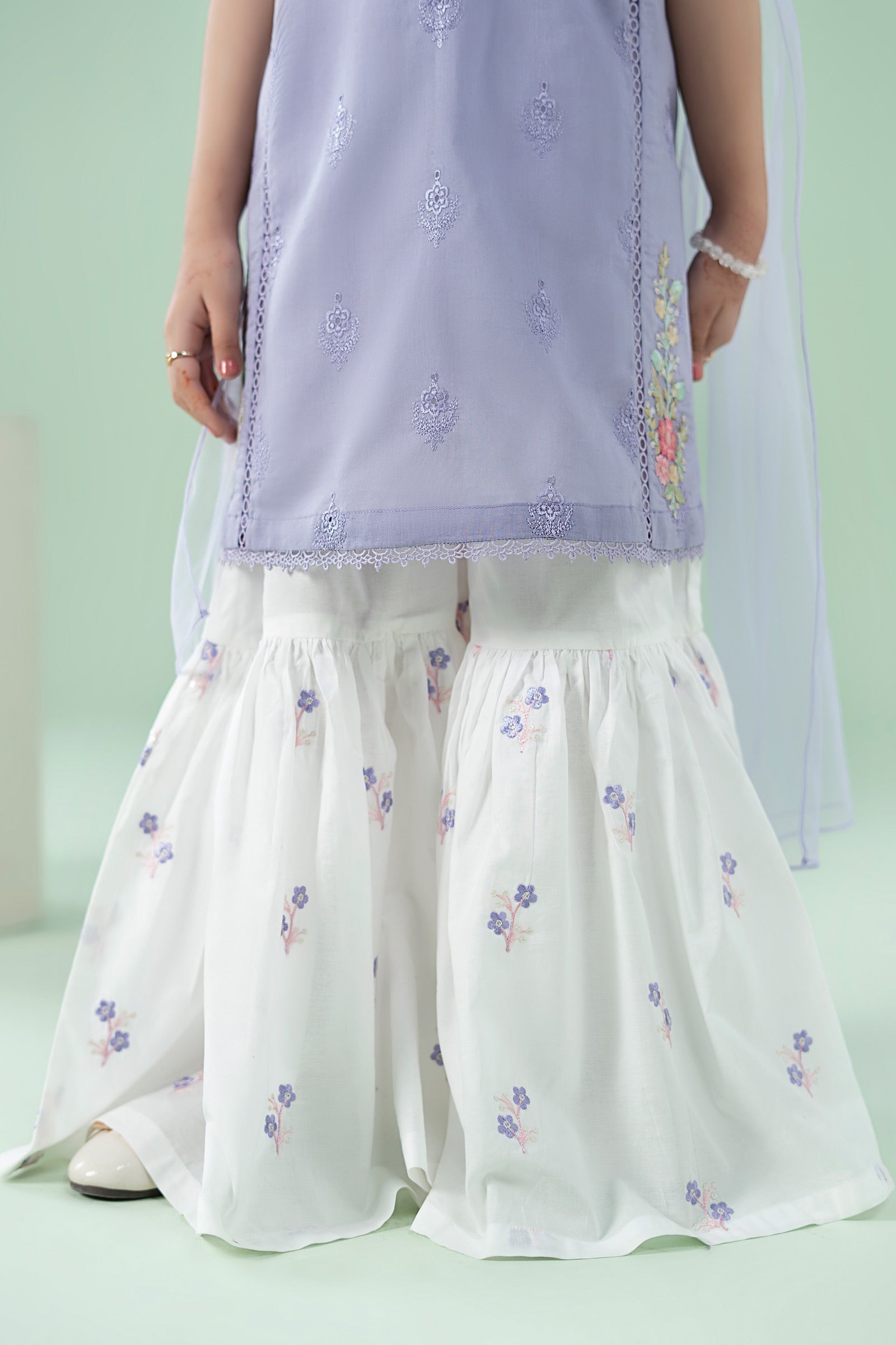 3 Piece Embroidered Lawn Suit - Kids Clothes - available at Maria Faisal in UK and USA