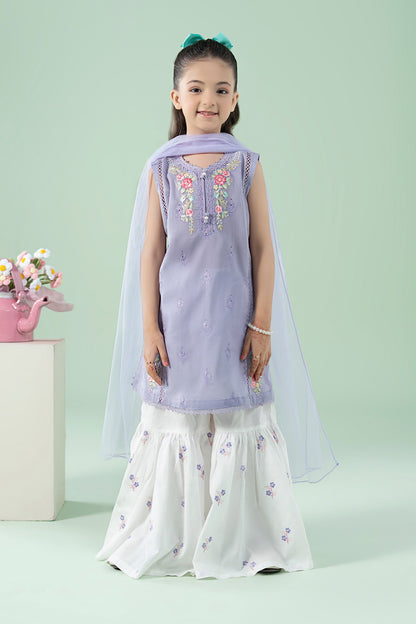 3 Piece Embroidered Lawn Suit - Kids Clothes - available at Maria Faisal in UK and USA