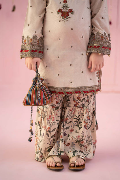 3 Piece Embroidered Dobby Suit - Kids Clothing - available at Maria Faisal in UK and USA.