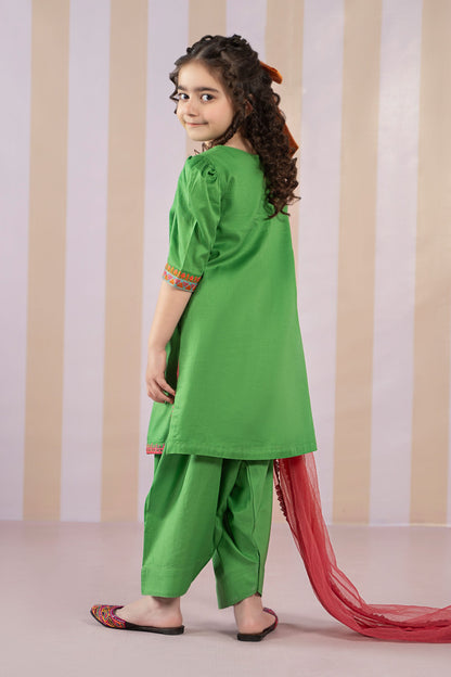 3 Piece Dyed Dobby Lawn Suit - Kids Clothes - available at Maria Faisal in UK and USA