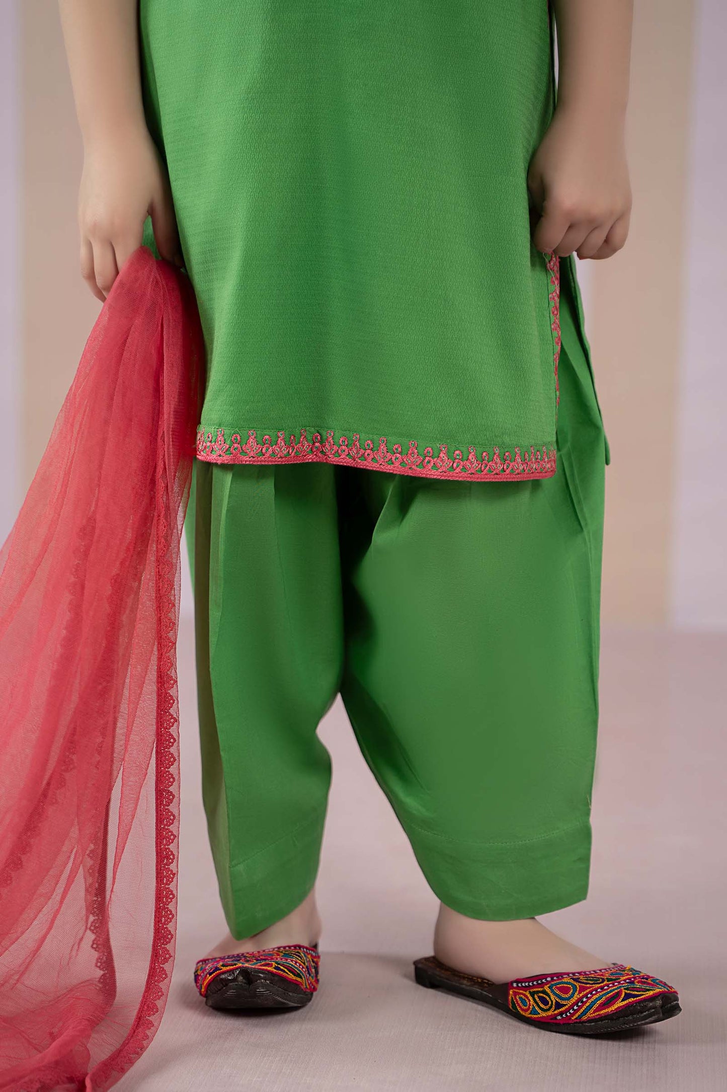 3 Piece Dyed Dobby Lawn Suit - Kids Clothes - available at Maria Faisal in UK and USA