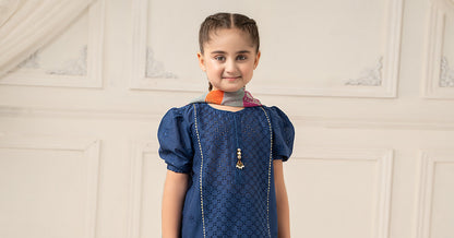 3 Piece Dyed Cambric Suit - Kids Clothes - available at Maria Faisal in UK and USA