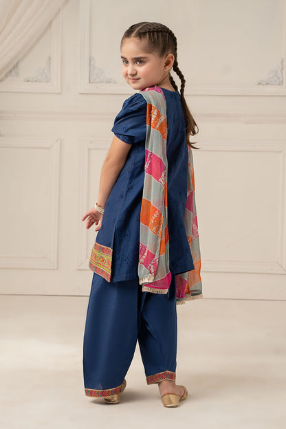 3 Piece Dyed Cambric Suit - Kids Clothes - available at Maria Faisal in UK and USA