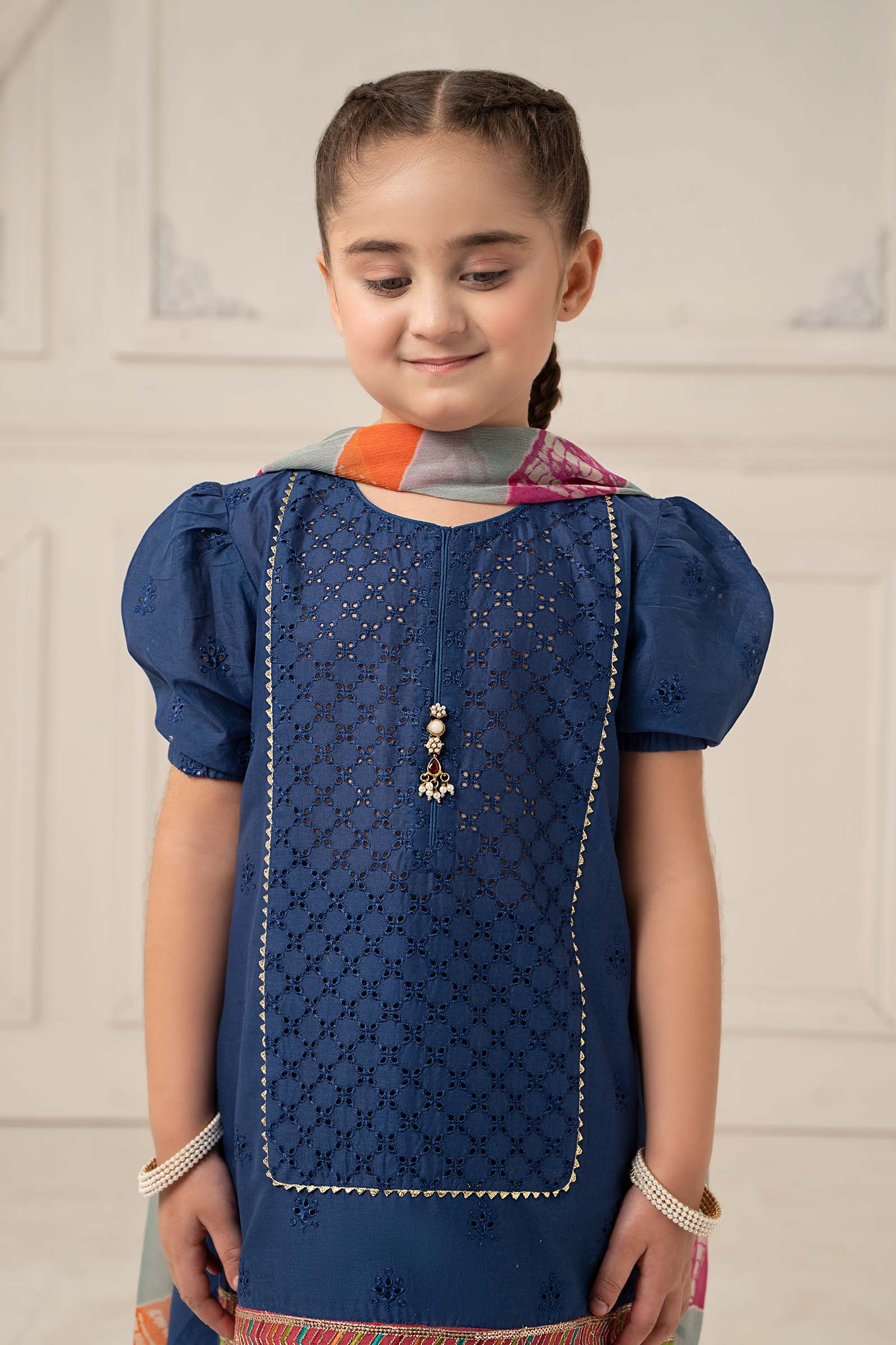 3 Piece Dyed Cambric Suit - Kids Clothes - available at Maria Faisal in UK and USA