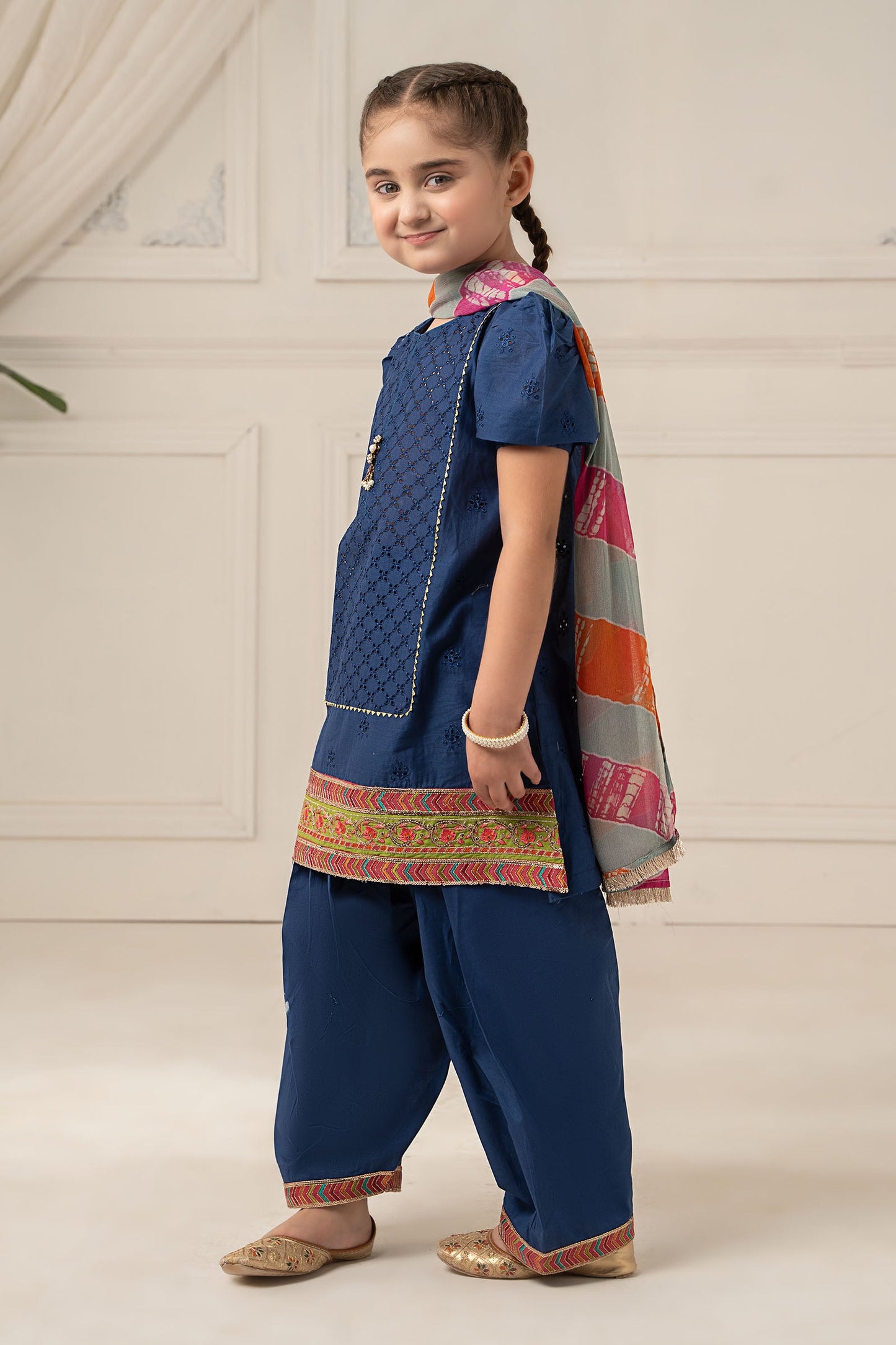 3 Piece Dyed Cambric Suit - Kids Clothes - available at Maria Faisal in UK and USA