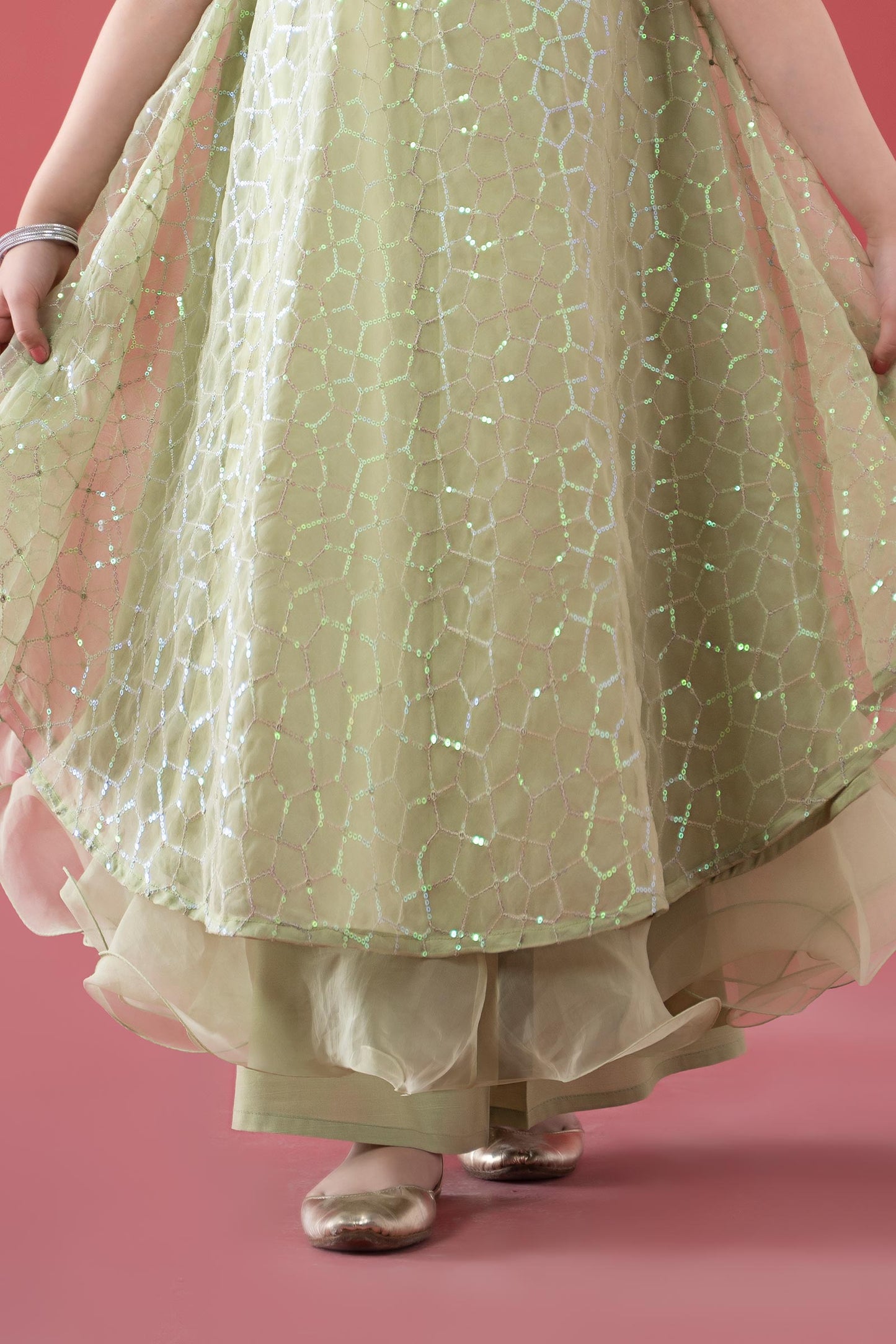 3 Piece Embroidered Poly Organza Suit - Kids Clothes - available at Maria Faisal in UK and USA