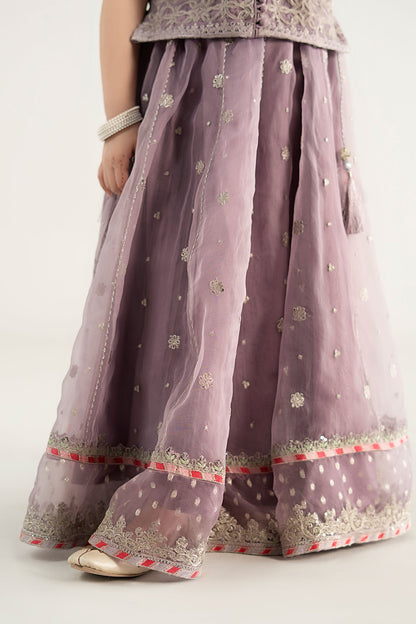 3 Piece Embroidered Poly Organza Suit - Kids Clothes - available at Maria Faisal in UK and USA