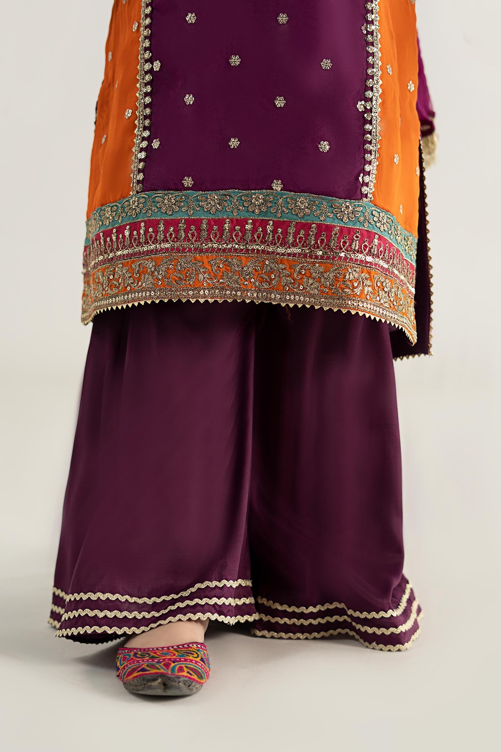 3 Piece Embroidered Poly Organza Suit - Kids Clothes - available at Maria Faisal in UK and USA