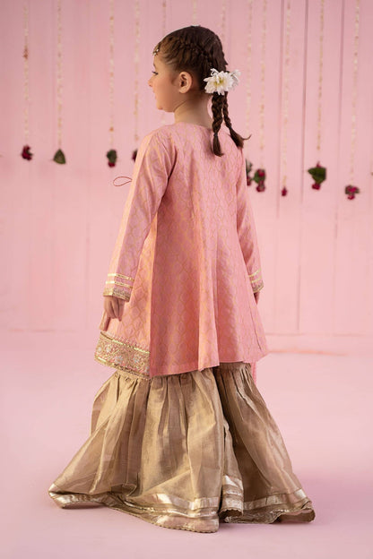 Maria B | 3 Piece Embroidered Jacquard Suit | MKS-EF24-13 by Maria Faisal - Registered Vendor of : Maria B - type : Kids Clothes - 100% original wedding dresses