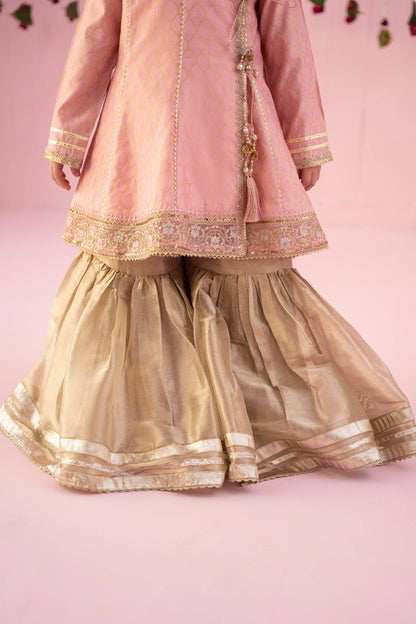 Maria B | 3 Piece Embroidered Jacquard Suit | MKS-EF24-13 by Maria Faisal - Registered Vendor of : Maria B - type : Kids Clothes - 100% original wedding dresses
