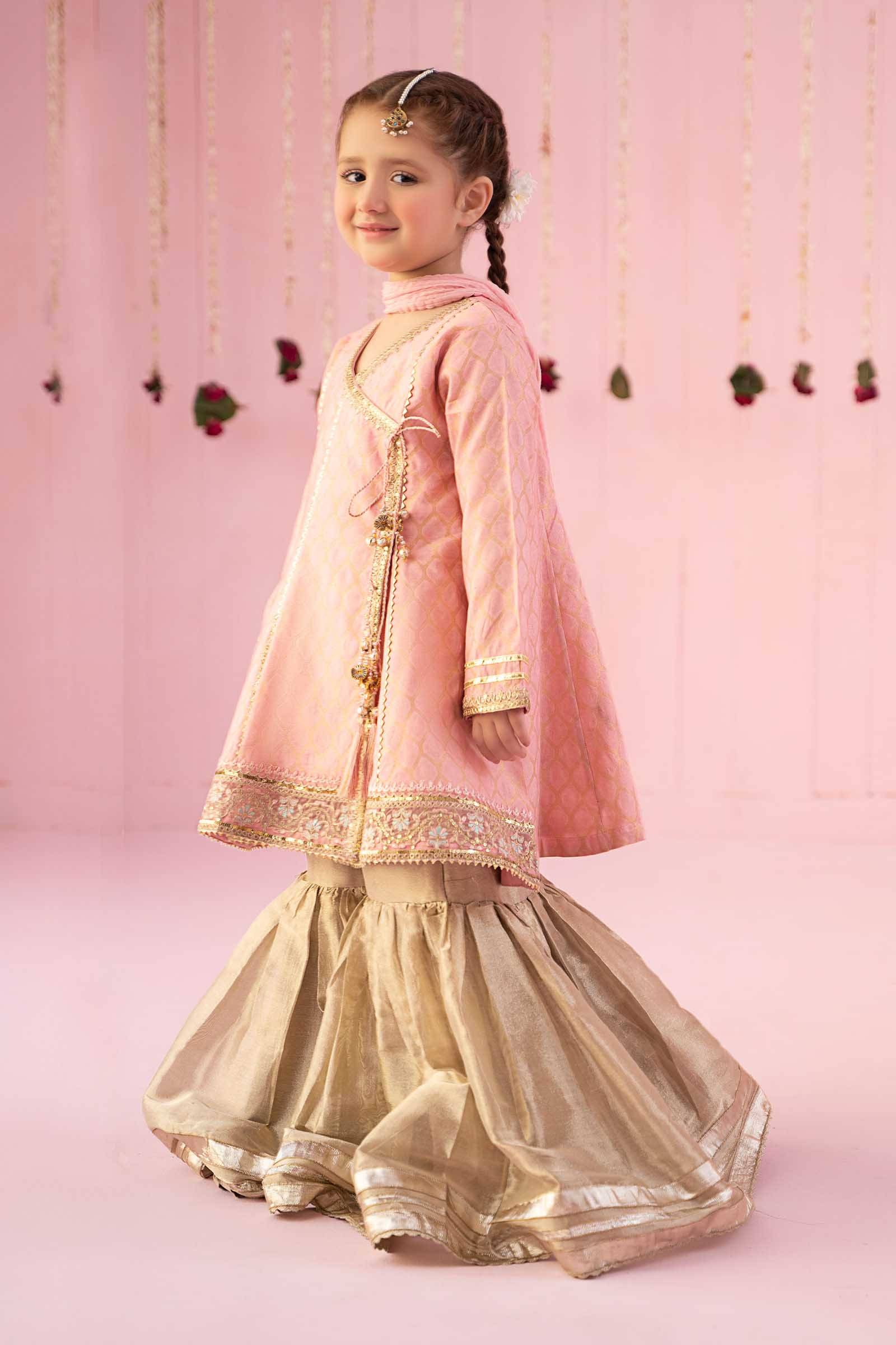 Maria B | 3 Piece Embroidered Jacquard Suit | MKS-EF24-13 by Maria Faisal - Registered Vendor of : Maria B - type : Kids Clothes - 100% original wedding dresses