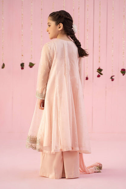 Maria B | 3 Piece Embroidered Organza Suit | MKS-EF24-19 by Maria Faisal - Registered Vendor of : Maria B - type : Kids Clothes - 100% original wedding dresses
