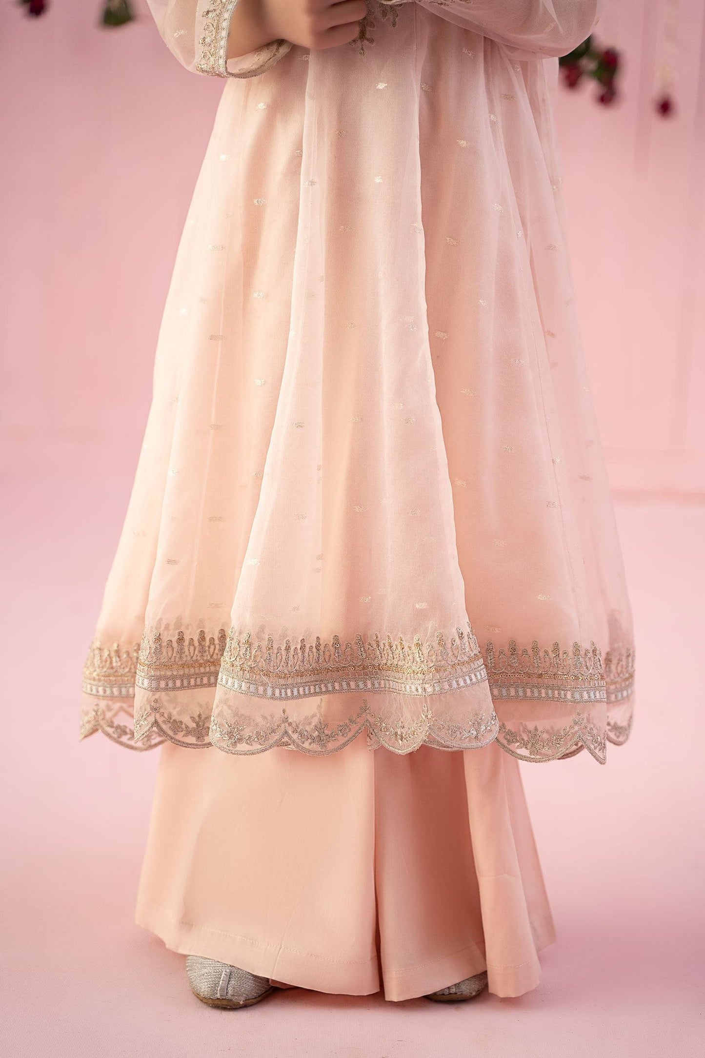 Maria B | 3 Piece Embroidered Organza Suit | MKS-EF24-19 by Maria Faisal - Registered Vendor of : Maria B - type : Kids Clothes - 100% original wedding dresses