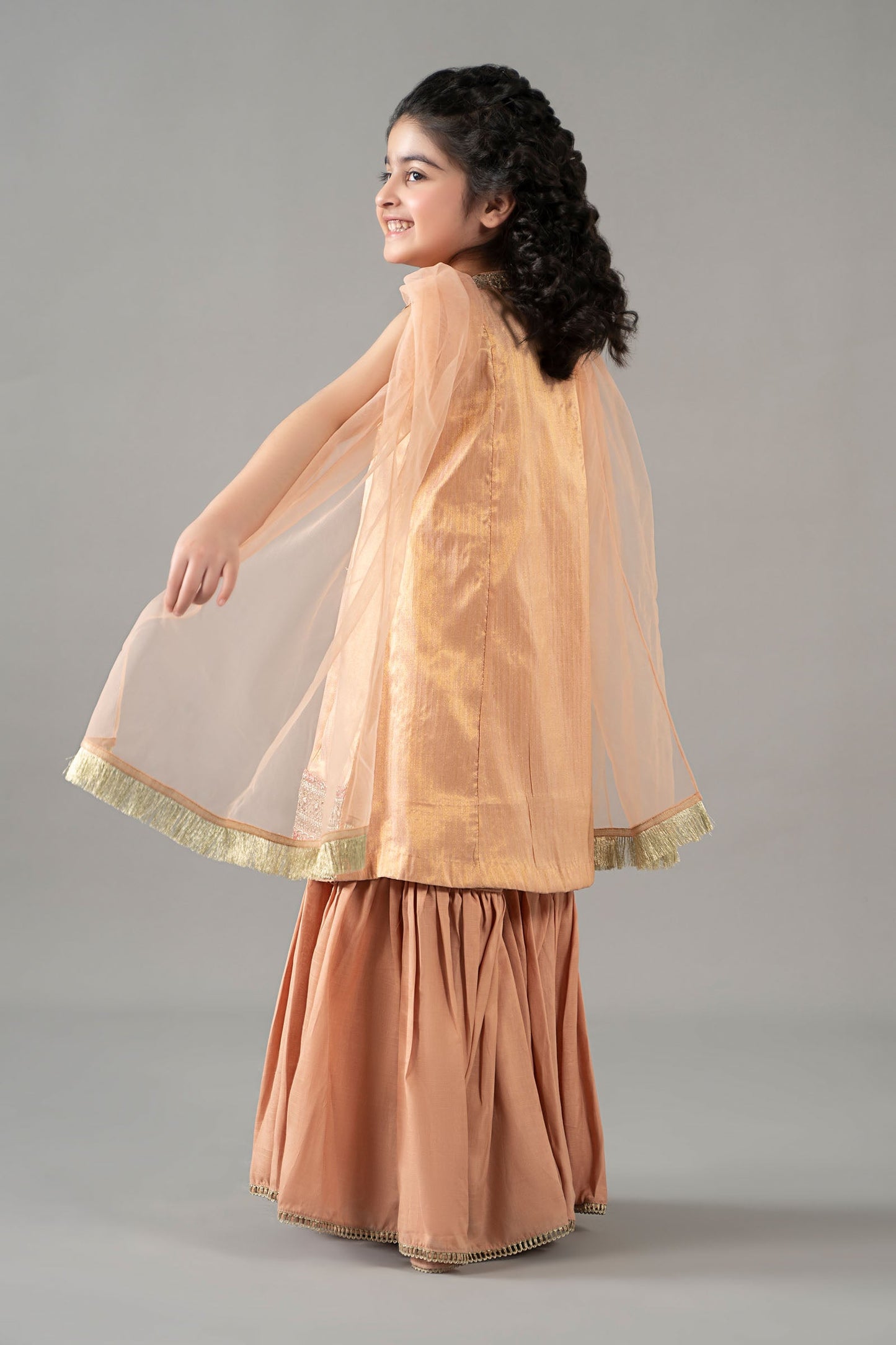 3 Piece Embroidered Cotton Staple Zari Suit - Kids Clothes - available at Maria Faisal in UK and USA