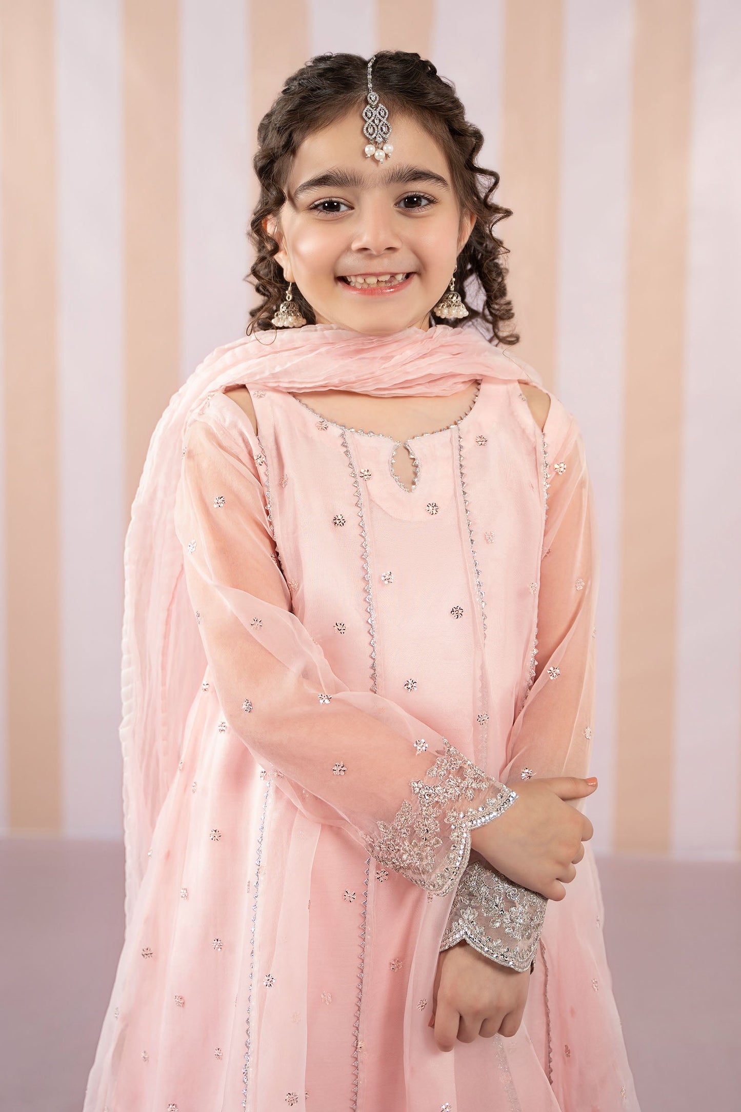 3 Piece Embroidered Organza Suit - Kids Clothes - available at Maria Faisal in UK and USA
