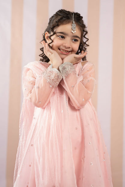 3 Piece Embroidered Organza Suit - Kids Clothes - available at Maria Faisal in UK and USA