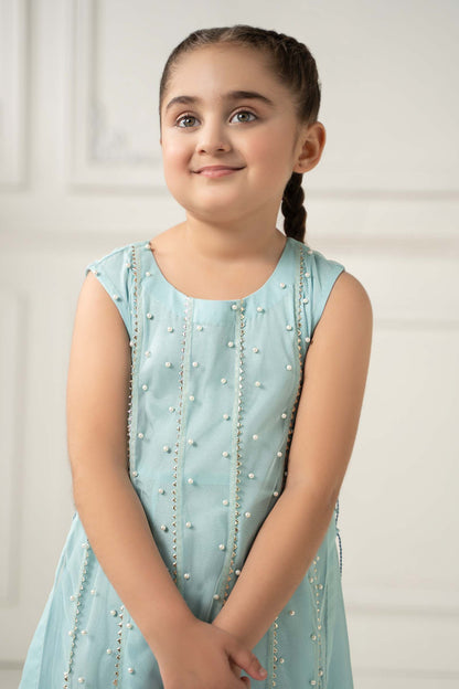 2 Piece Embroidered Polyester Net Suit - Kids Clothes - available at Maria Faisal in UK and USA