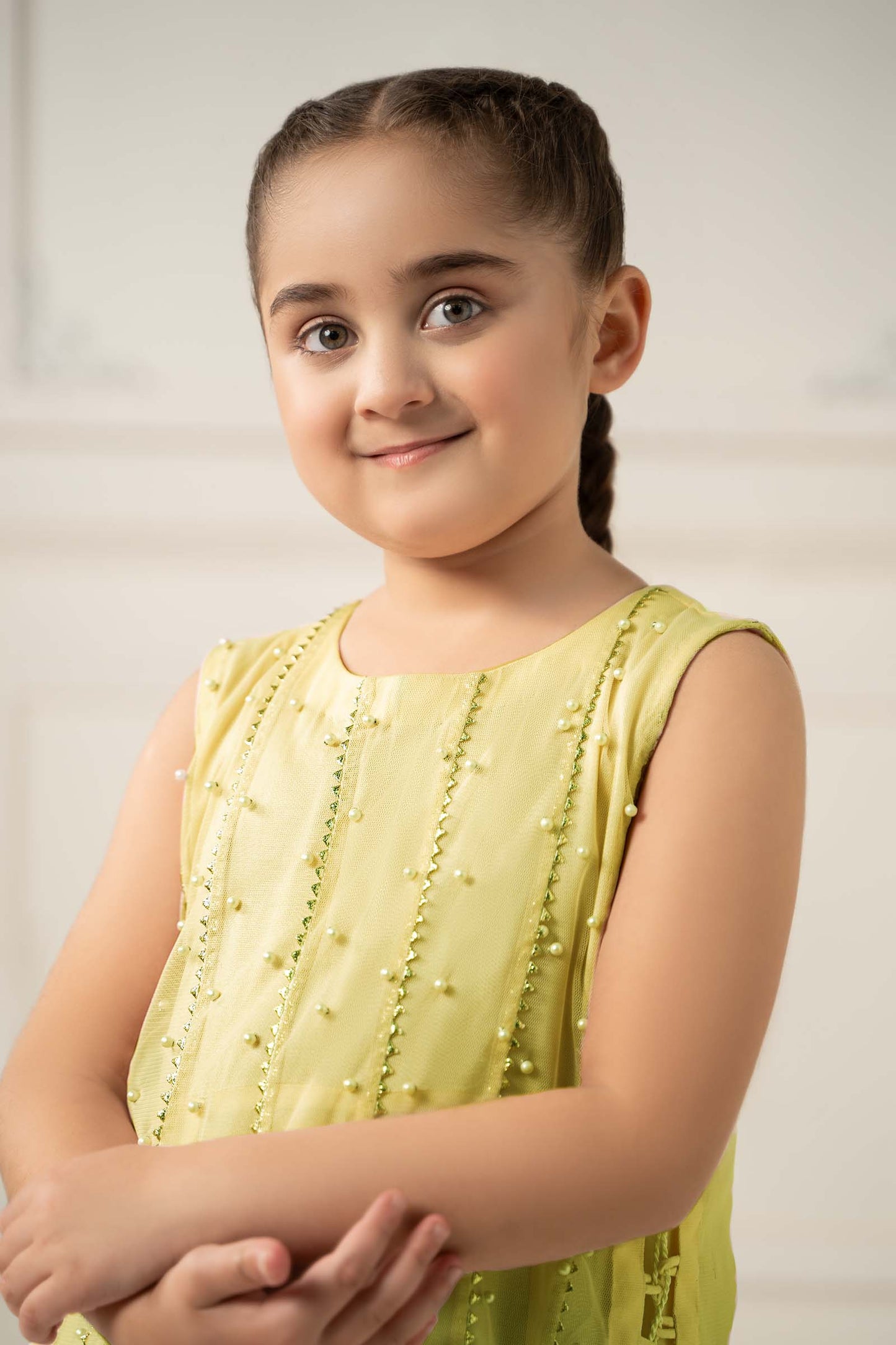 2 Piece Embroidered Polyester Net Suit - Kids Clothes - available at Maria Faisal in UK and USA