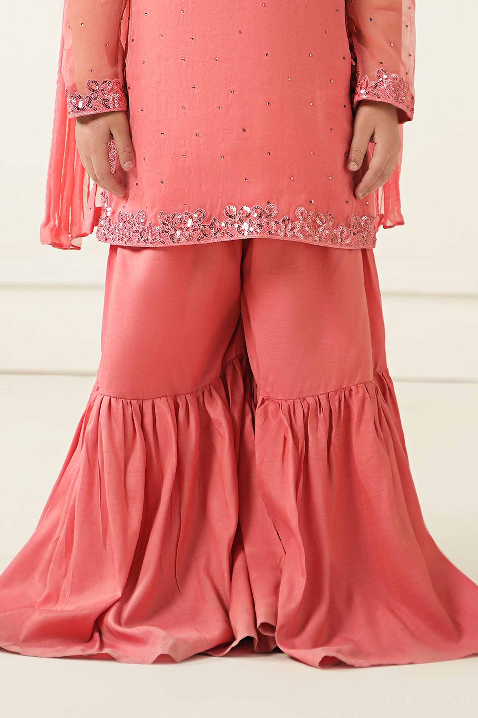 3 Piece Dyed Organza Suit - Kids Clothing - available at Maria Faisal in UK and USA.