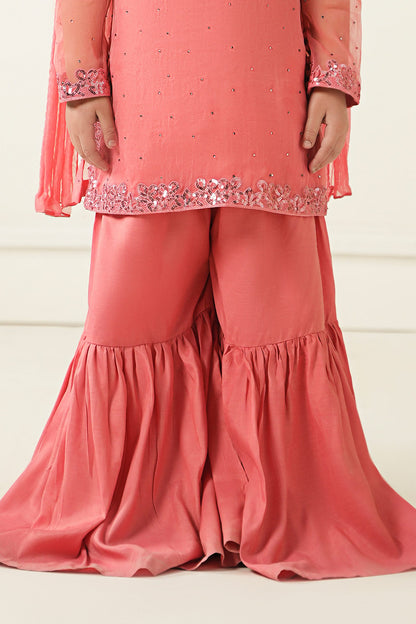 3 Piece Dyed Organza Suit - Kids Clothing - available at Maria Faisal in UK and USA.