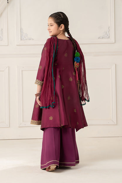 3 Piece Embroidered Polyester Net Suit - Kids Clothes - available at Maria Faisal in UK and USA