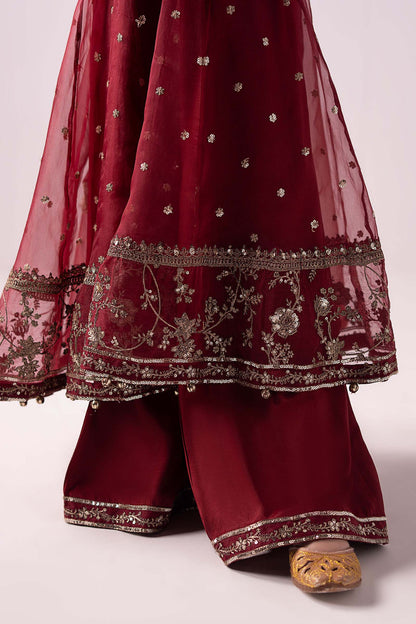3 Piece Embroidered Organza Suit - Kids Clothes - available at Maria Faisal in UK and USA