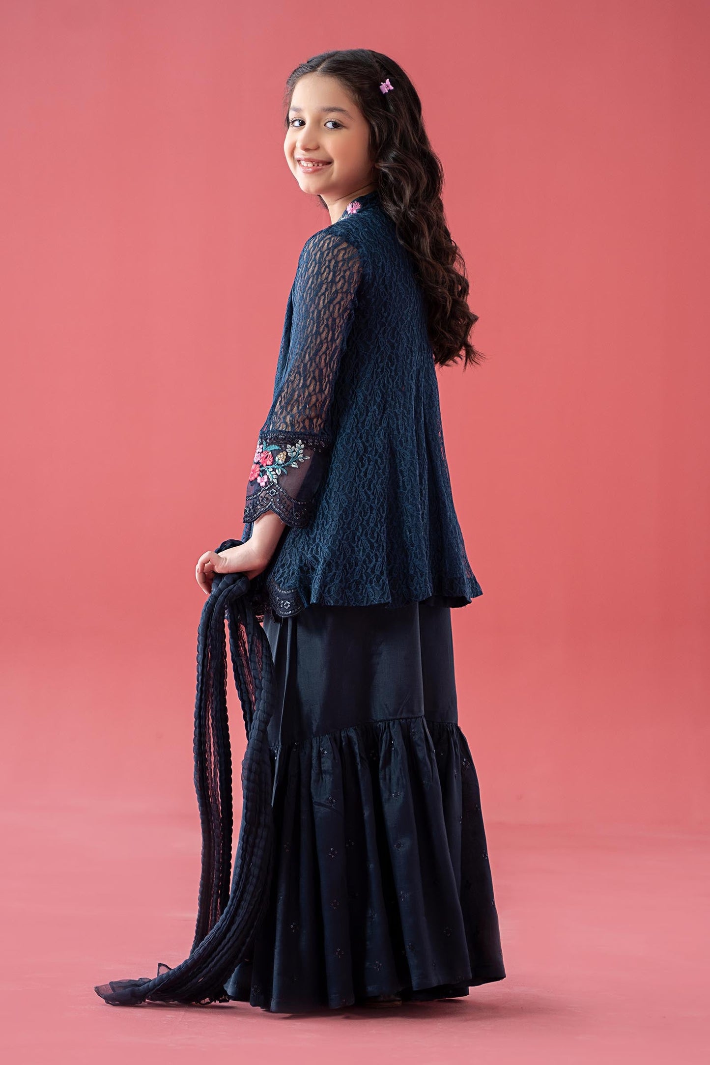 3 Piece Embroidered Chantelle Suit - Kids Clothes - available at Maria Faisal in UK and USA