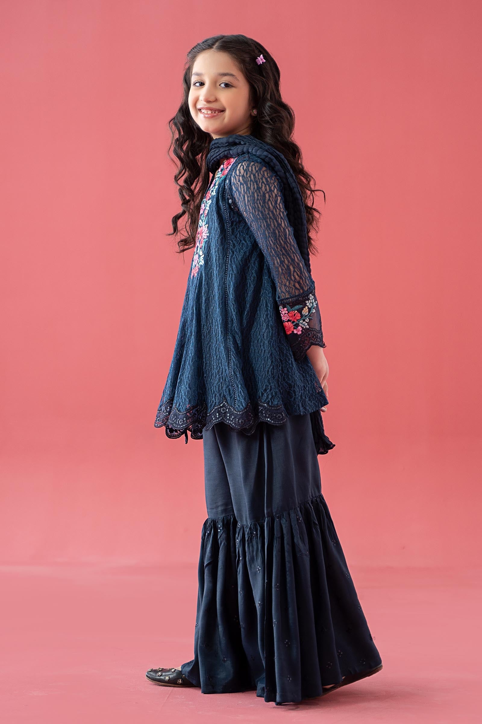 3 Piece Embroidered Chantelle Suit - Kids Clothes - available at Maria Faisal in UK and USA