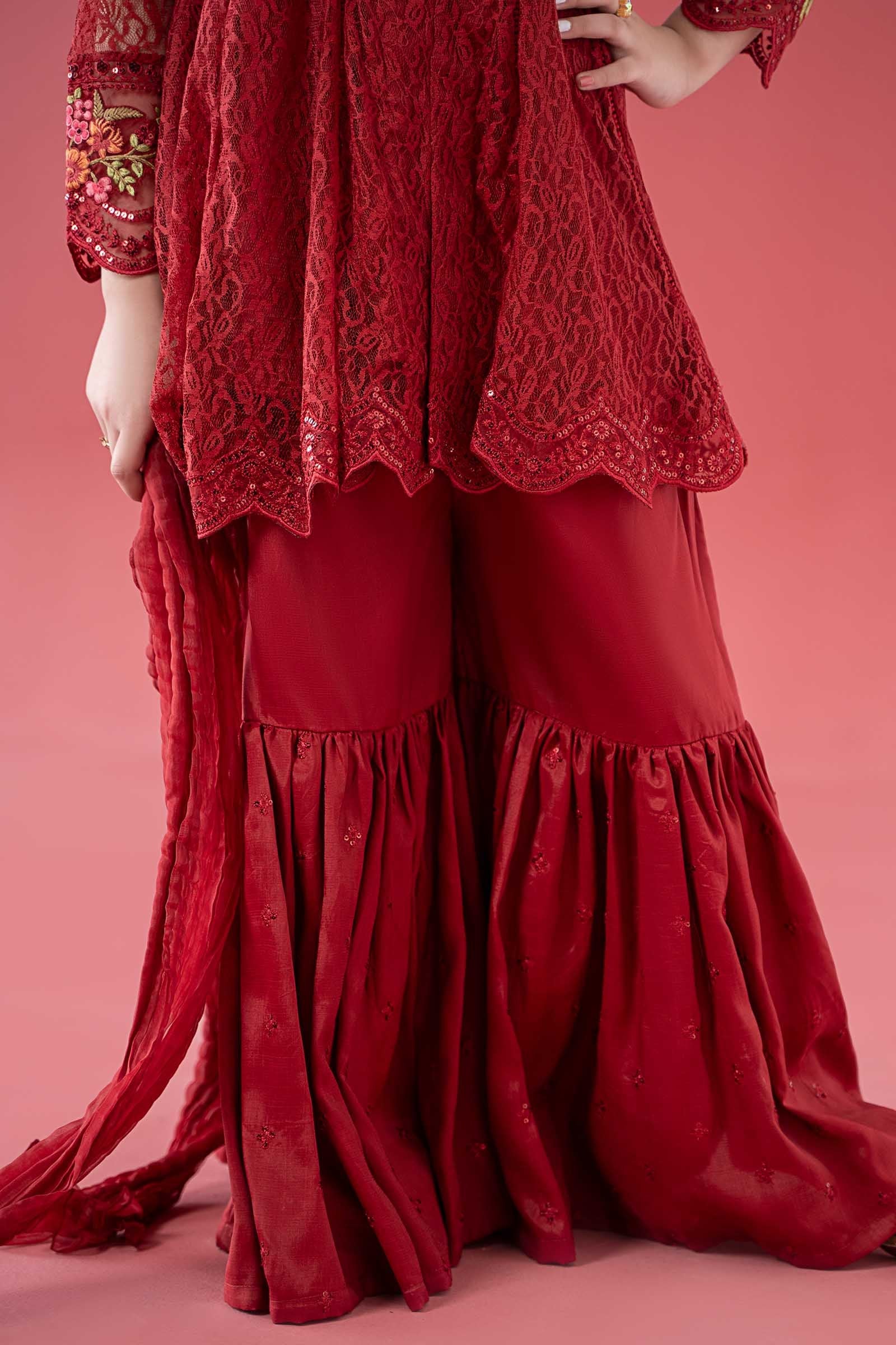 3 Piece Embroidered Chantelle Suit - Kids Clothes - available at Maria Faisal in UK and USA