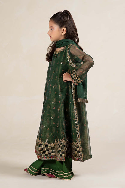 Maria B | 3 Piece Embroidered Cotton Net Suit | MKS-W24-01 by Maria Faisal - Registered Vendor of : Maria B - type : Kids Clothes - 100% original wedding dresses