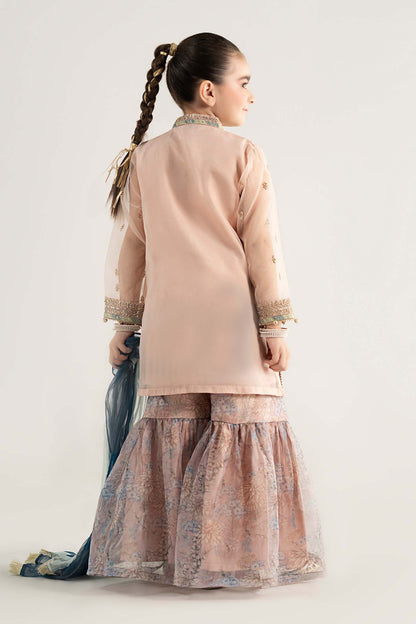 3 Piece Embroidered Poly Organza Suit - Kids Clothes - available at Maria Faisal in UK and USA