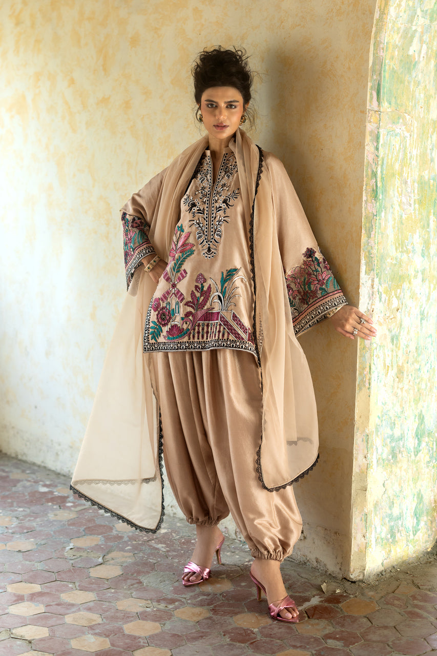 Zainab Chottani | Summer Edition 26 | Mocha Dusk - Formal Dress - available at Maria Faisal in UK and USA.