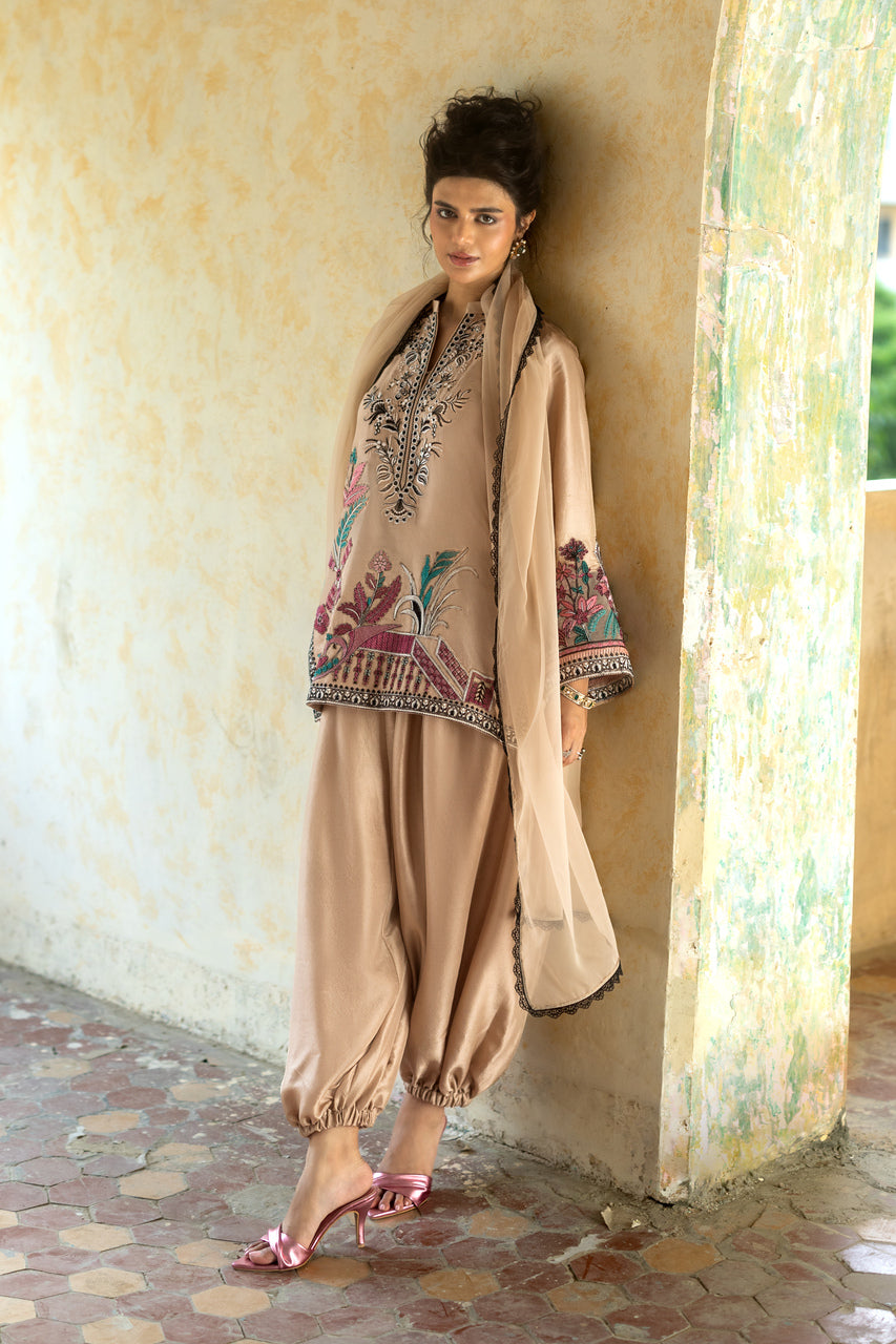 Zainab Chottani | Summer Edition 26 | Mocha Dusk - Formal Dress - available at Maria Faisal in UK and USA.