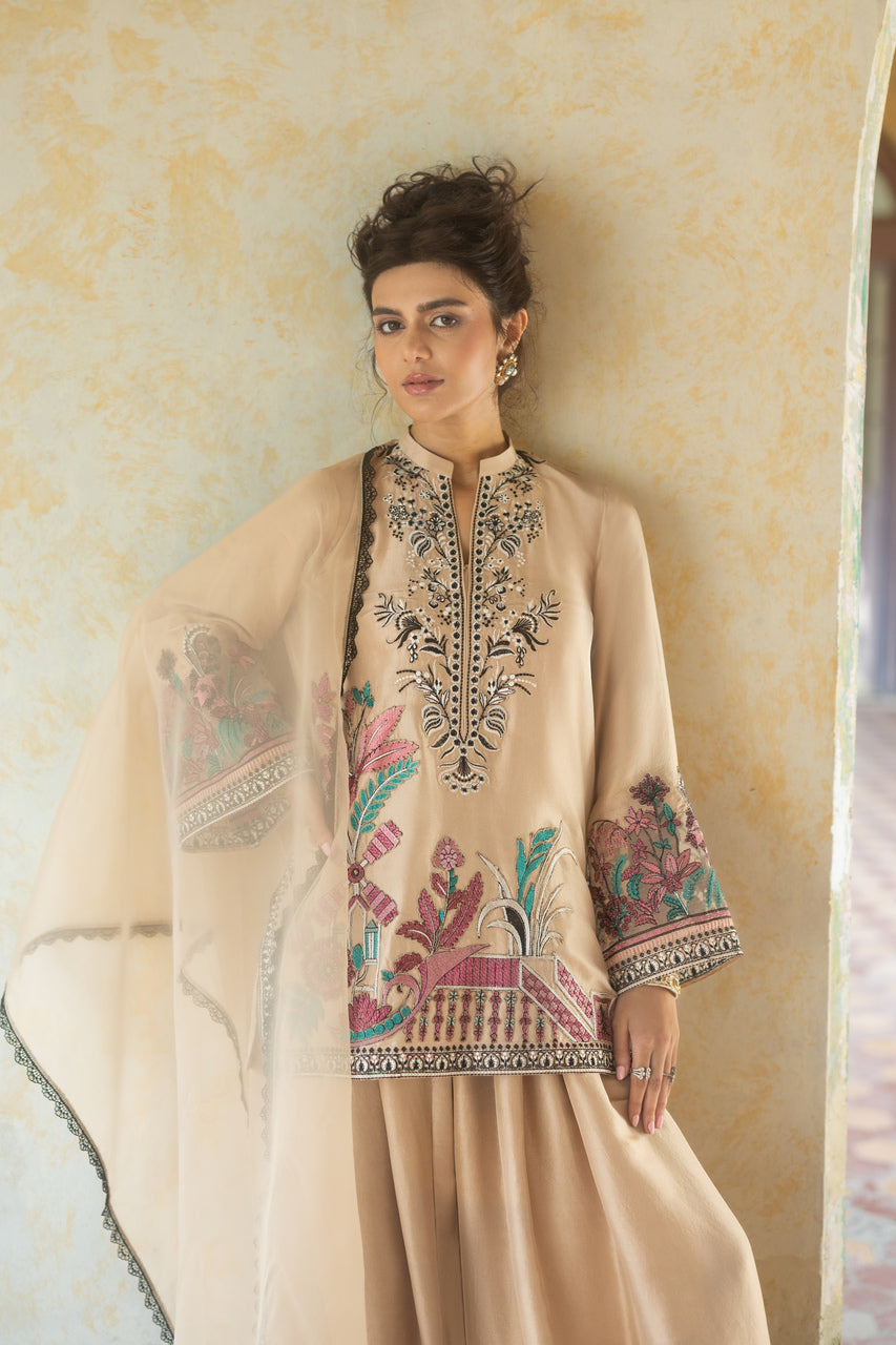 Zainab Chottani | Summer Edition 26 | Mocha Dusk - Formal Dress - available at Maria Faisal in UK and USA.