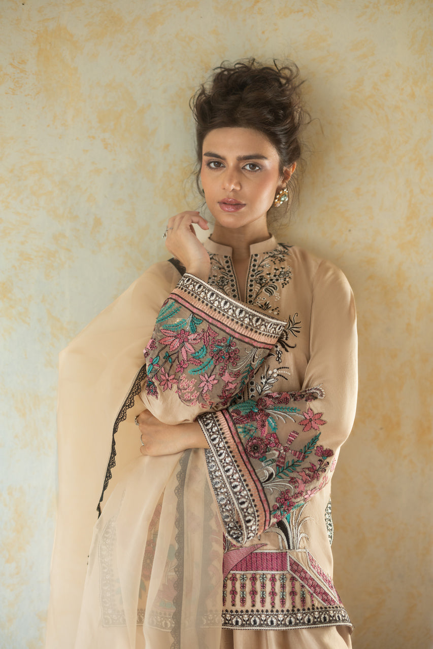 Zainab Chottani | Summer Edition 26 | Mocha Dusk - Formal Dress - available at Maria Faisal in UK and USA.