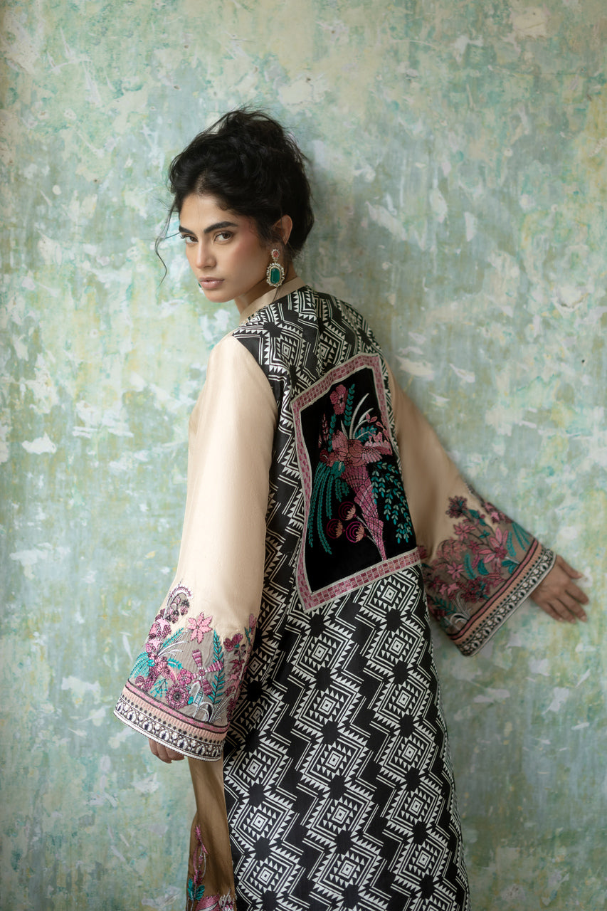 Zainab Chottani | Summer Edition 26 | Mocha Reverie Kaftan - Formal Dress - available at Maria Faisal in UK and USA.