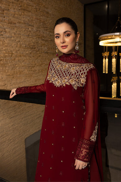 Azure | Embroidered Chiffon Collection | Mookaite - Ladies Clothes 